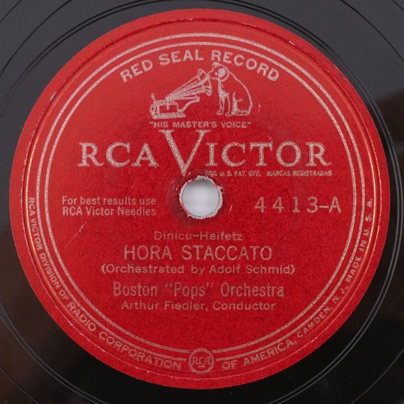 Boston Pops Orchestra Hora Staccato/None But The Lonely Heart 78 rpm Record 4413 - Picture 1 of 13
